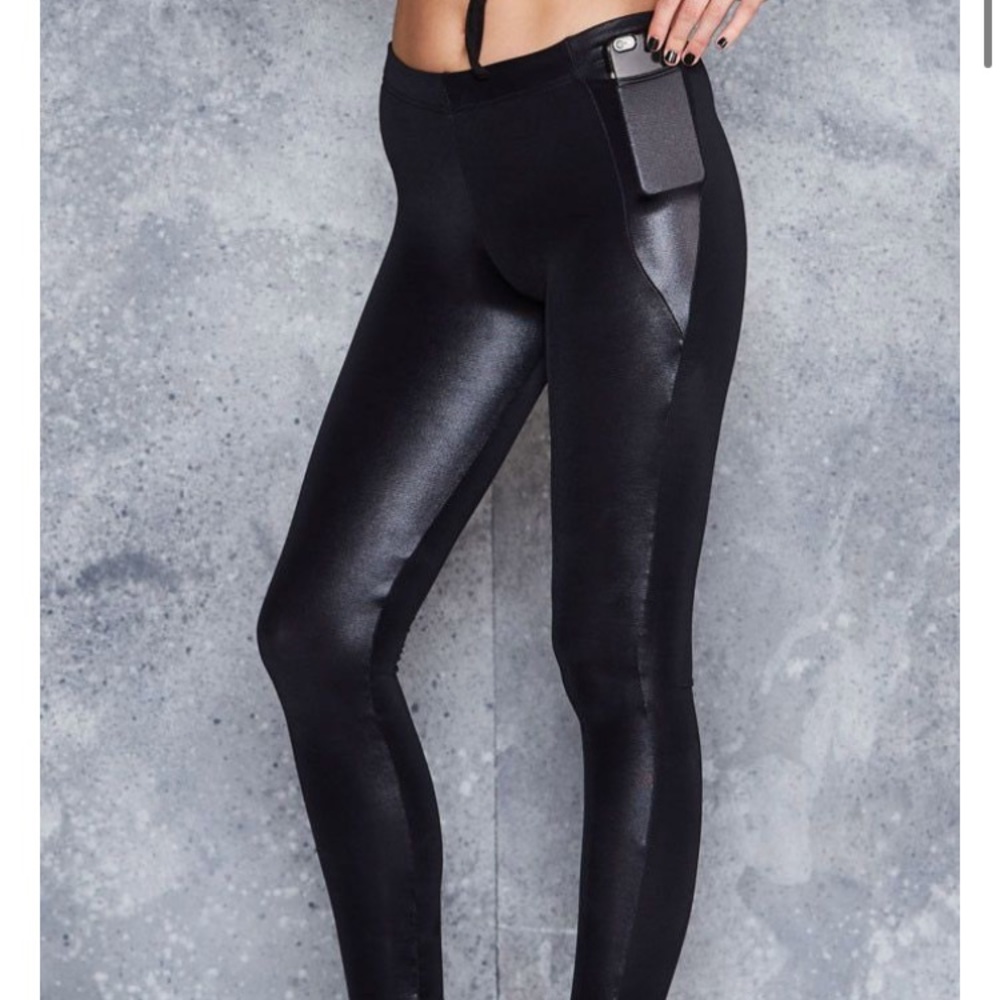 Blackmilk Wet Look Pocket Leggings